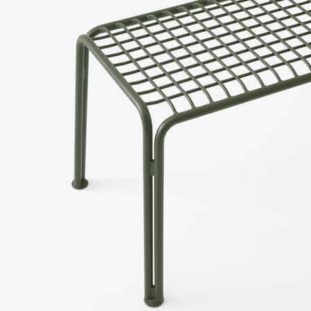 Banc Thorvald SC112 métal vert / L 125 cm - &tradition