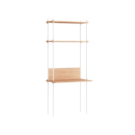 Bureau Shelving System – s.200.1.D bois naturel / L 85 x H 200 x Prof. 52 / 35 cm - MOEBE