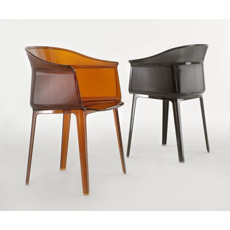 Fauteuil empilable Papyrus plastique marron / Bouroullec, 2008 - Kartell