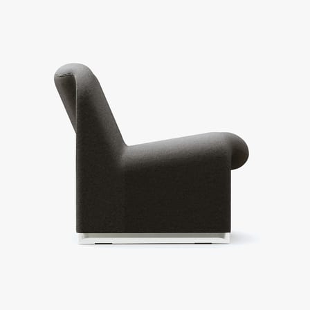 Fauteuil rembourré Alky tissu noir / Giancarlo Piretti, 1970 - ANONIMA CASTELLI