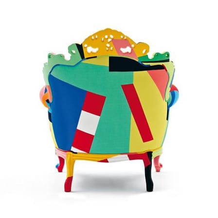 Fauteuil rembourré Proust Geometrica tissu multicolore / Alessandro Mendini, 1978-2009 - Cappellini