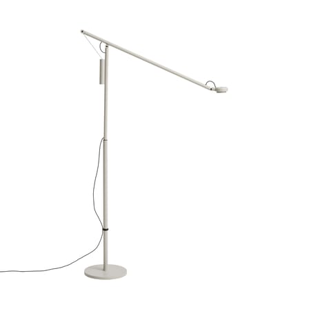 Fifty-Fifty LED Floor lamp metal grey / Adjustable e-reader - Hay