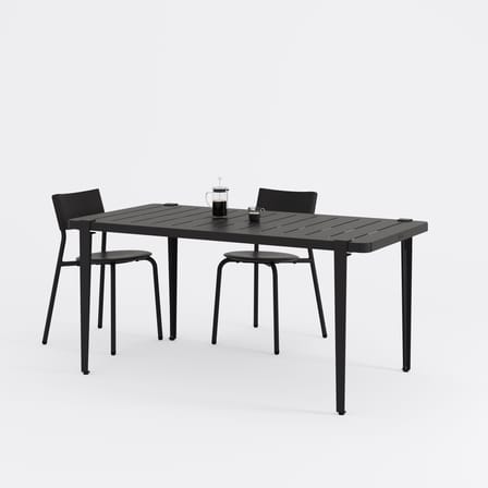 Fuß avec fixation étau OUTDOOR metall schwarz / H 75 cm - Zur Gestaltung eines Tisches im Außenbereich - TIPTOE