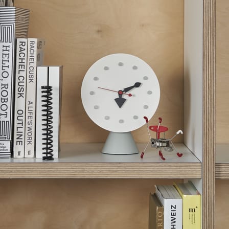 Horloge à poser Desk Clock - Cone Base Clock métal blanc / By George Nelson, 1947-1953 - Vitra