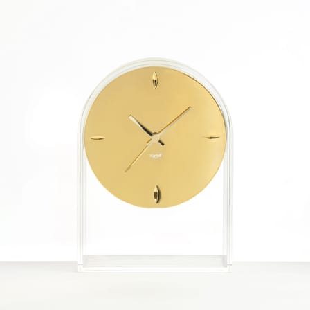 Horloge à poser L'Air du temps plastique or transparent / H 30 cm -  Eugeni Quitllet, 2017 - Kartell