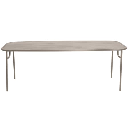 Week-end Rectangular table metal beige / 220 x 85 cm - Aluminium - Petite Friture