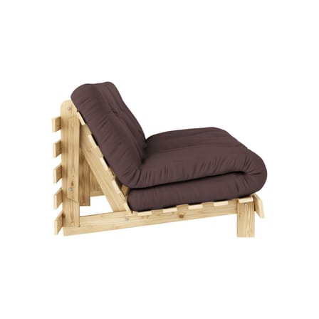 Divano convertibile Roots legno marrone / L 160 cm - 3 posizioni / Struttura in pino chiaro - KARUP