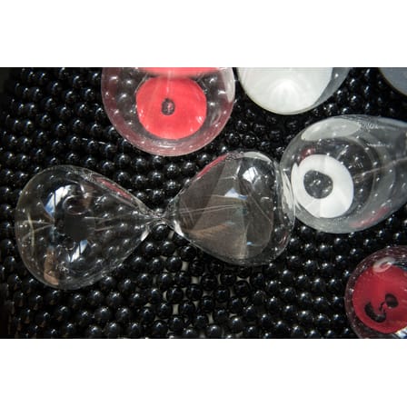 Sablier Ball Medium verre noir transparent / 90 min - H 30 cm - Pols Potten