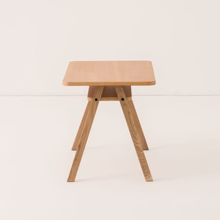 Scrivania bimbi Growing Green legno naturale / 70 x 45 x H 50 cm - NOBODINOZ