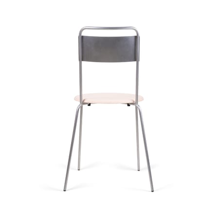 Stuhl Petit Rond metall / Sitzfläche Leder - Frama 