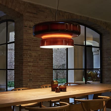 Suspension Bohemia LED plastique orange / Ø 84 cm - Marset