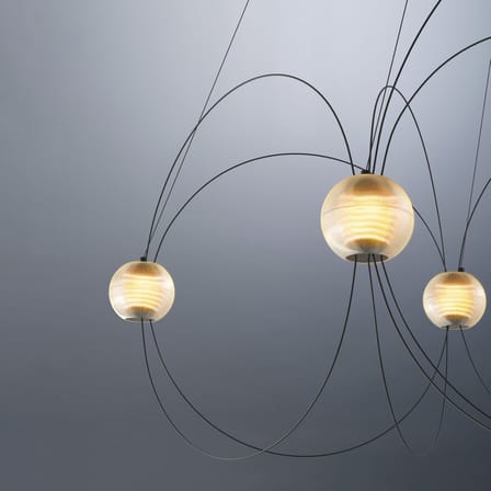 Suspension Munari 8 / LED - 156 x 45 x H 42 cm / Version pré-assemblée - DCW éditions