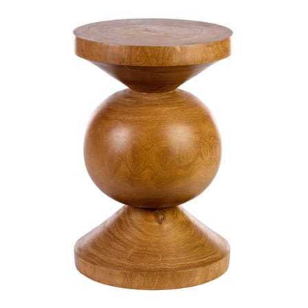 Table d'appoint Ball bois naturel / Bois sculpté main - POLSPOTTEN