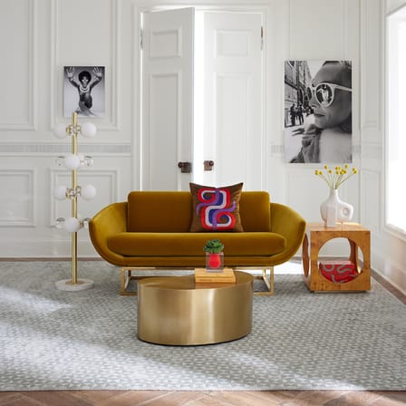 Tavolino Brass Kidney Small metallo oro / 76 x 45 x H 33 cm - Jonathan Adler