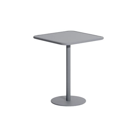 Tavolo quadrato Week-end metallo grigio / 60 x 60 cm - Alluminio - Petite Friture