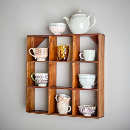 Tilo Wall shelf natural wood / L 53 x H 53 x D 10 cm - Bloomingville