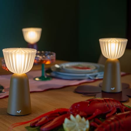 Swiing LED Wireless rechargeable outdoor lamp metal yellow / H 20 cm - Fermob