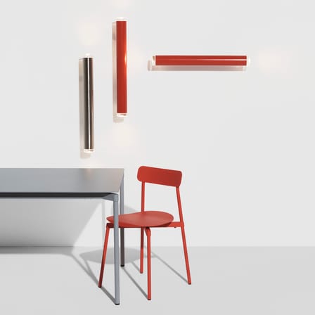 Applique salle de bains Pyl métal rouge / L 75 cm - Petite Friture
