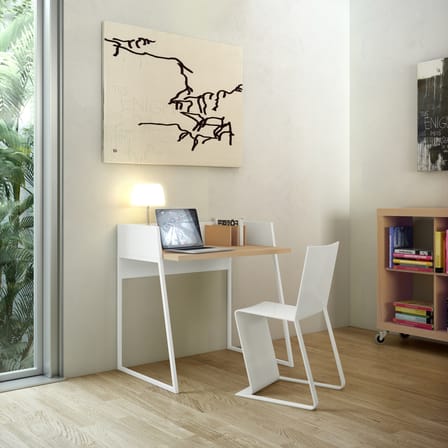 Bureau Working blanc bois naturel - POP UP HOME