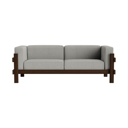 Canapé droit Kube tissu gris / L 220 cm - Normann Copenhagen