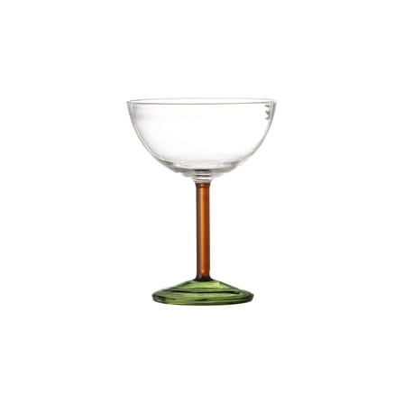 Coupe à champagne Martine verre vert / 230 ml - Bloomingville