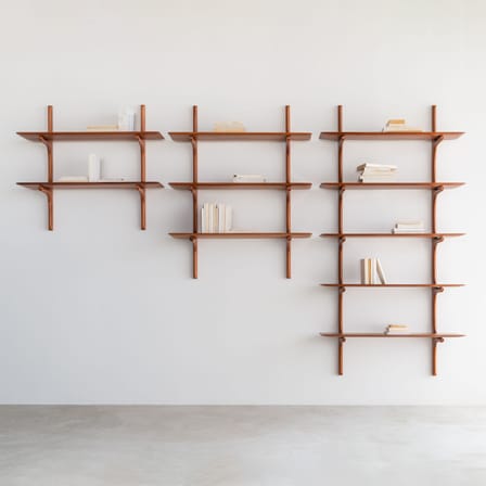 Étagère PI bois naturel / 2 étagères - Acajou massif / L 100 x H 91 cm - Ethnicraft