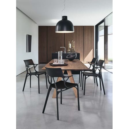 Fauteuil A.I plastique vert / Conçu par une intelligence artificielle - 100% recyclé - Kartell