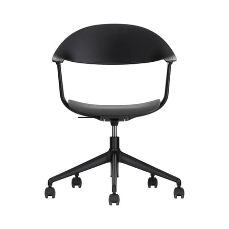 Fauteuil à roulettes Mynt noir / Plastique recyclé - Vitra