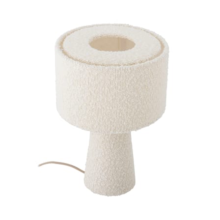 Lampe de table Emmie / Ø 20 x H 30 cm - Tissu bouclette - Bloomingville
