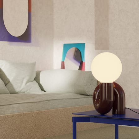 Lampe de table Neotenic Grande céramique rouge / L 34 x H 51 cm - Petite Friture