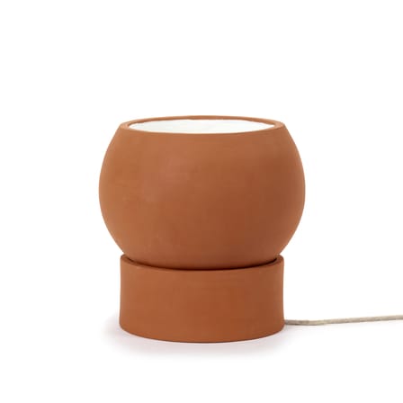 Lampe de table Terra Floor céramique rouge orange / Ø 31 x H 36 cm - Terracotta / Spot orientable - Serax