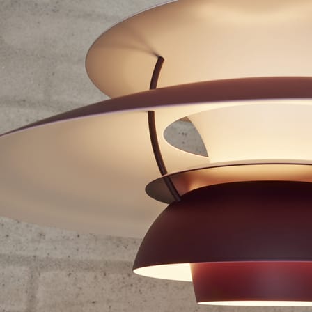 Suspension PH 5 métal rouge / Ø 50 cm - Poul Henningsen, 1958 - Louis Poulsen
