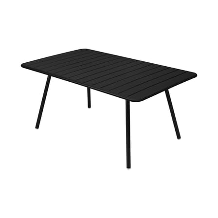 Table rectangulaire Luxembourg métal noir / 165 x 100 cm - 6 à 8 personnes - Fermob