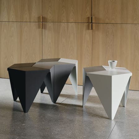 Tavolino Prismatic 1 metallo grigio / Isamu Noguchi, 1957 / 41 x 41 x H 37,5 cm - Vitra