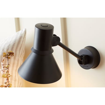 Applique Type 80 W2 métal noir / Bras articulé - Branchement mural - Anglepoise
