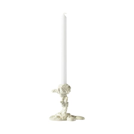 Bougeoir Drip Small métal blanc / H 14 cm - Pols Potten