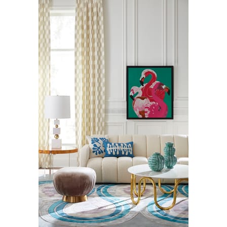 Canapé droit Brigitte   / 3 places - L 223 cm / Laine bouclée - Jonathan Adler