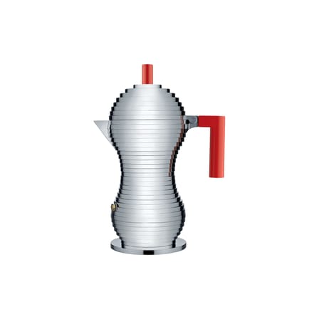 Cafetière italienne Pulcina rouge métal / 6 tasses - Alessi