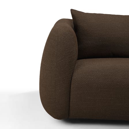 Canapé droit Figur tissu marron / 3 places - L 244 cm - Ethnicraft