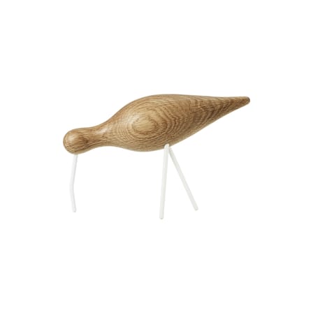 Décoration Oiseau Shorebird L chêne naturel  & blanc / L 22 x H 14 cm - Normann Copenhagen