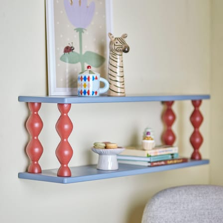 Etagère murale Bibiola bois bleu / L 80 x H 26 cm - Bloomingville