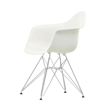 Fauteuil DAR - Eames Plastic Armchair plastique blanc / (1950) - Pieds chromés - Vitra