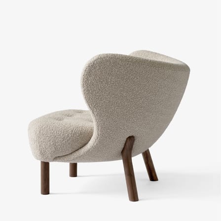 Fauteuil rembourré Little Petra VB1 tissu beige / Réédition 1938 - Tissu bouclé - &tradition