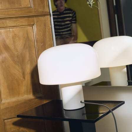 Lampe de table Bellhop Glass T verre blanc - Flos