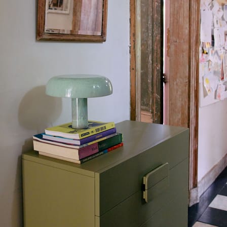 Lampe de table Mushroom plastique vert - HK LIVING
