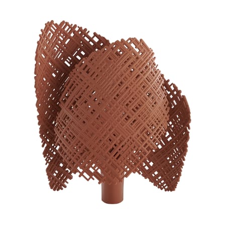 Lampe de table Tea plastique orange marron / L 28 x H 32,5 cm - Matériau recyclé - Kartell