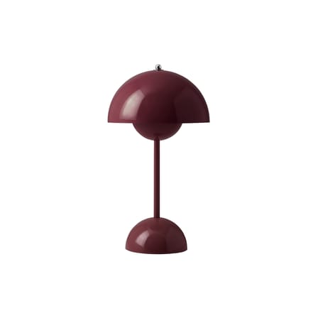 Lampe sans fil rechargeable Flowerpot VP9 plastique violet / Ø 16 x H 29 cm - Verner Panton, 1968 - &tradition