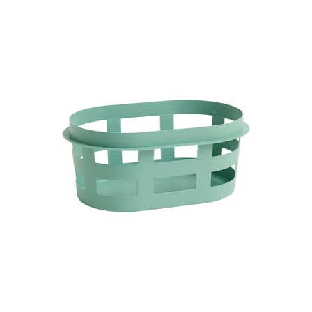  Laundry basket plastic material green Small / 57 x 37 x H 24 cm - Recycled - Hay