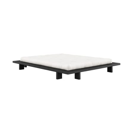 Lit double Japan bois noir / Pour matelas 160 x 200 cm - KARUP