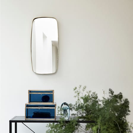 Miroir mural Retro Rectangular métal or / 29 x 59 cm - HÜBSCH